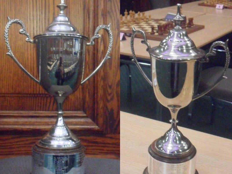 Two views of the trophy