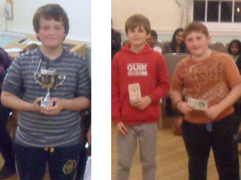 Matthew Forster (1st) and Dominic Klingher and Thomas McClaren (joint 2nd), U11